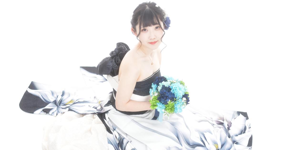 写真館でのドレス撮影